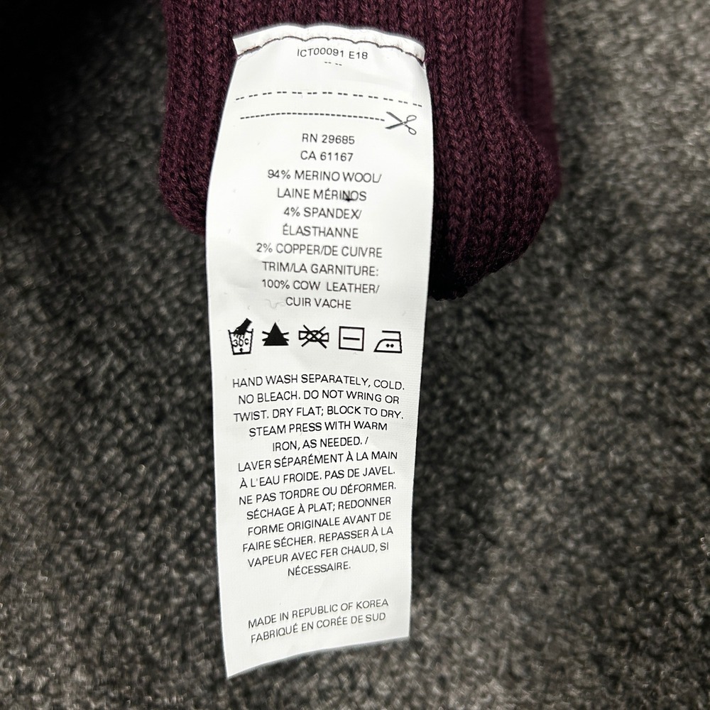 Pendleton Merino Wool Touchscreen Gloves Unisex One Size Burgundy Fair Isle Exc - Picture 4 of 5